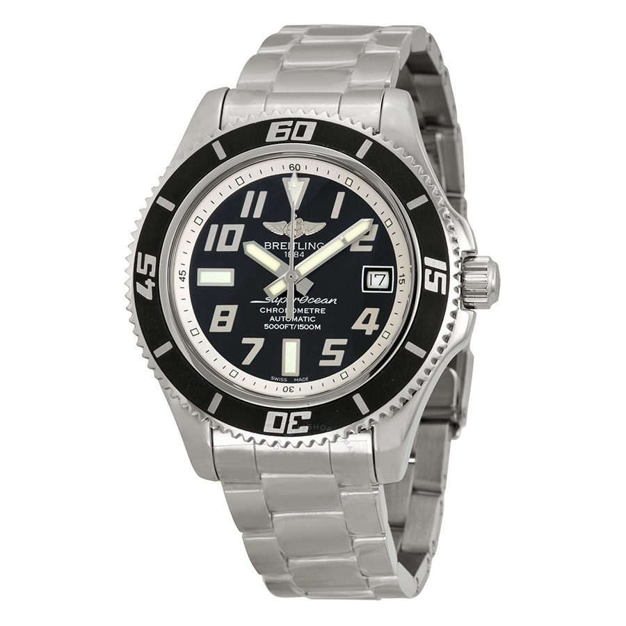 The sturdy copy Breitling Superocean A1736402 watches are made from stainless steel.