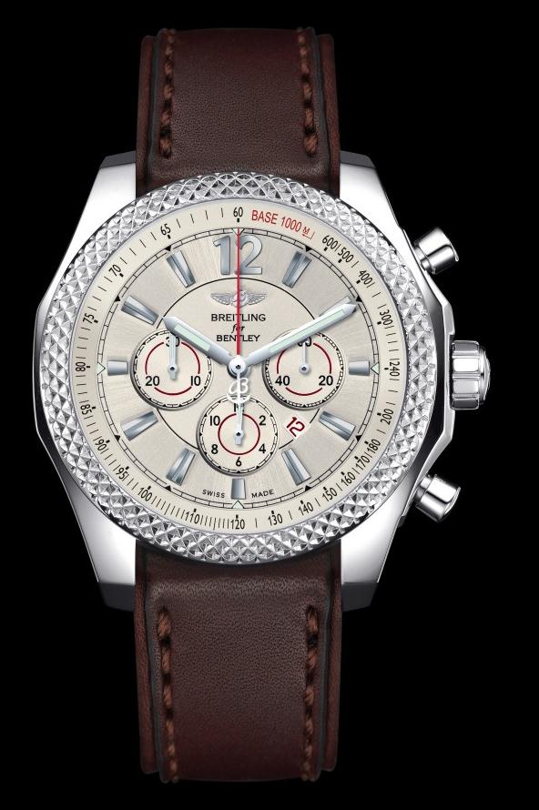 The 42 mm fake Breitling Bentley Barnato 42 watches have silvery dials.