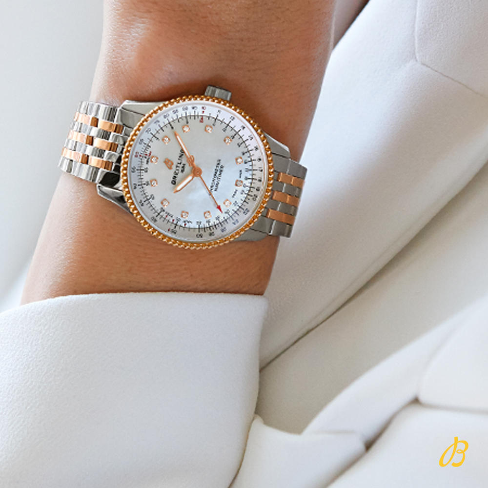 The female fake watches are decorated with diamonds.