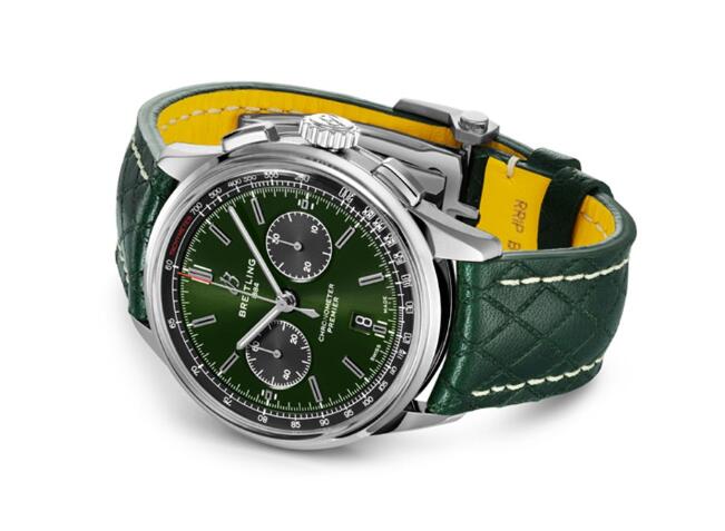 The green dial fake Breitling Premier is good choice for men.